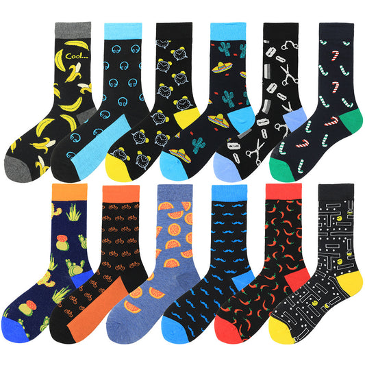 Fun Print Men's Dress Socks