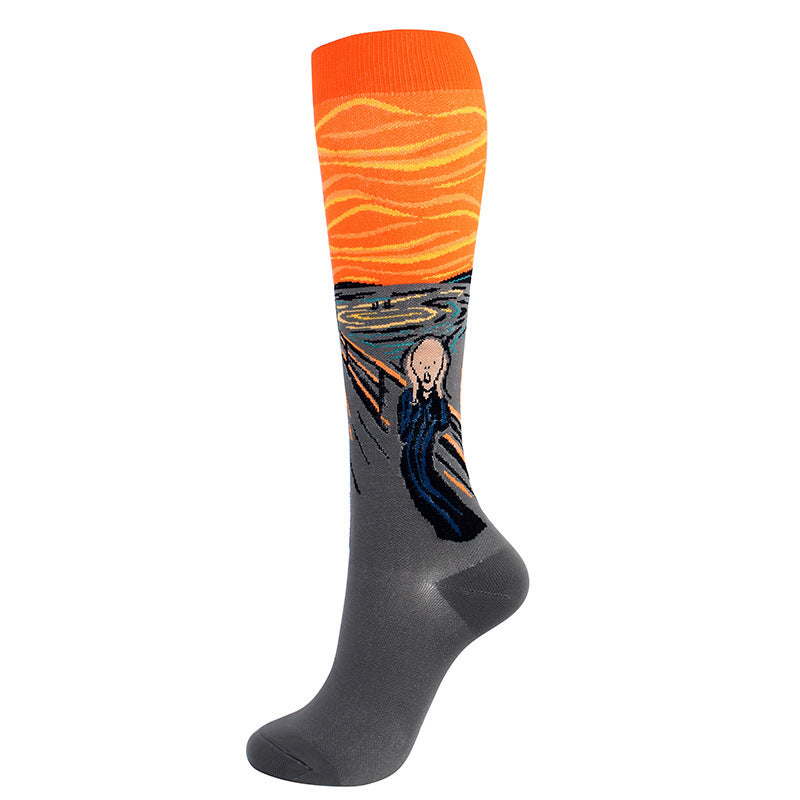 Running Compression Socks with Art Print