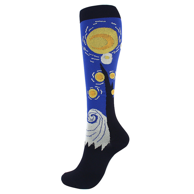 Running Compression Socks with Art Print