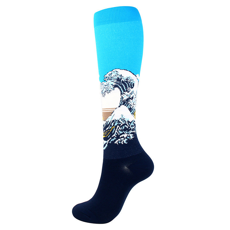 Running Compression Socks with Art Print