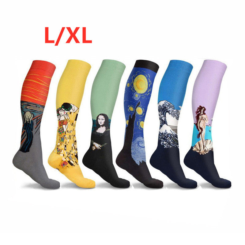 Running Compression Socks with Art Print