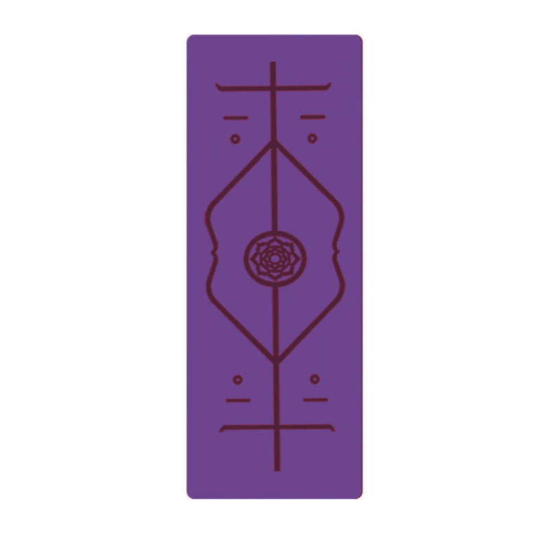 Non Slip Yoga Mat with Position Lines