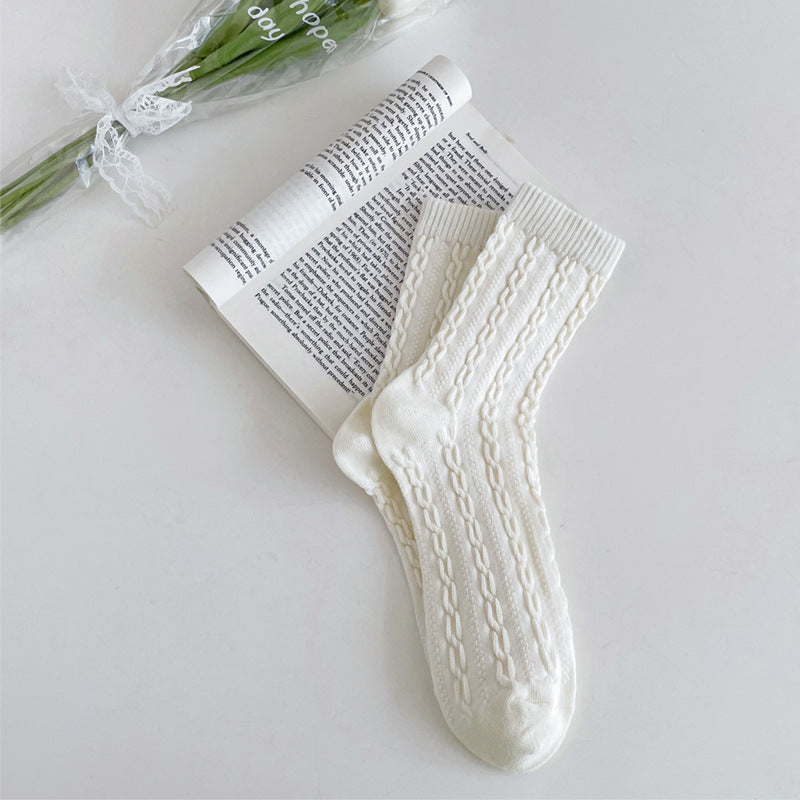 Women's Retro Twist Tube Socks