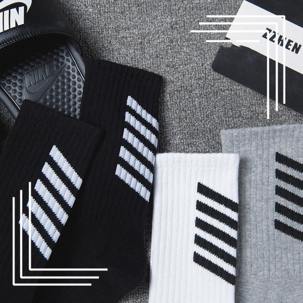 Striped sports socks