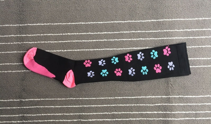 Paw Print Compression Socks