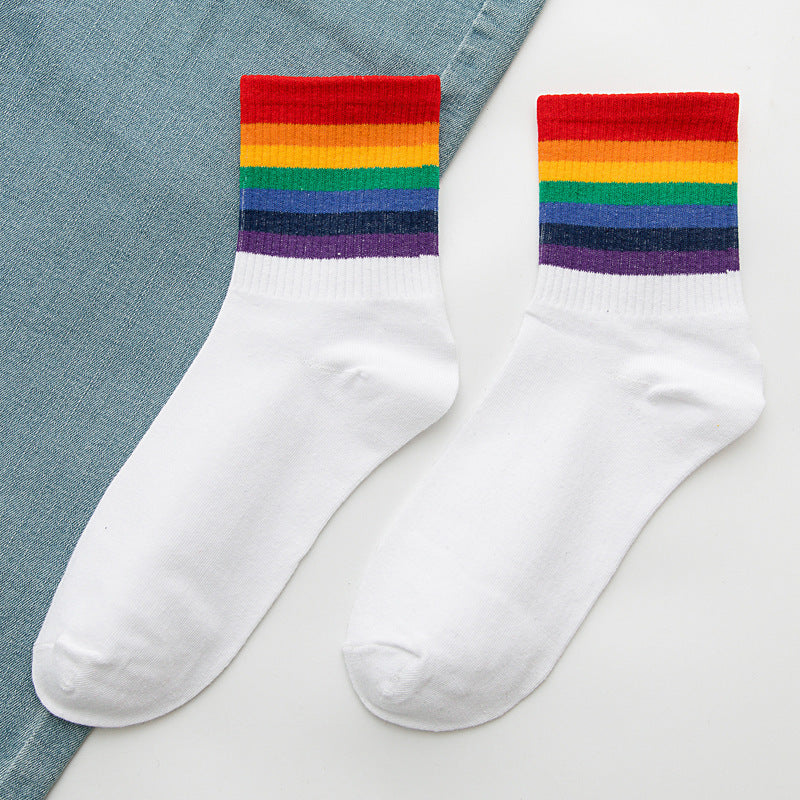 Rainbow Socks Women's Cotton Tube Socks