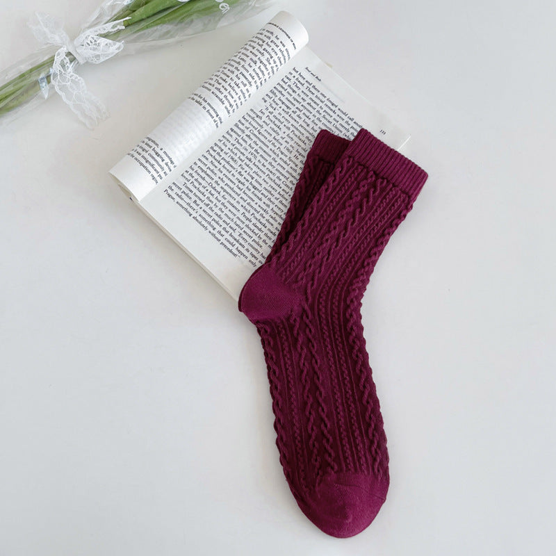 Women's Retro Twist Tube Socks