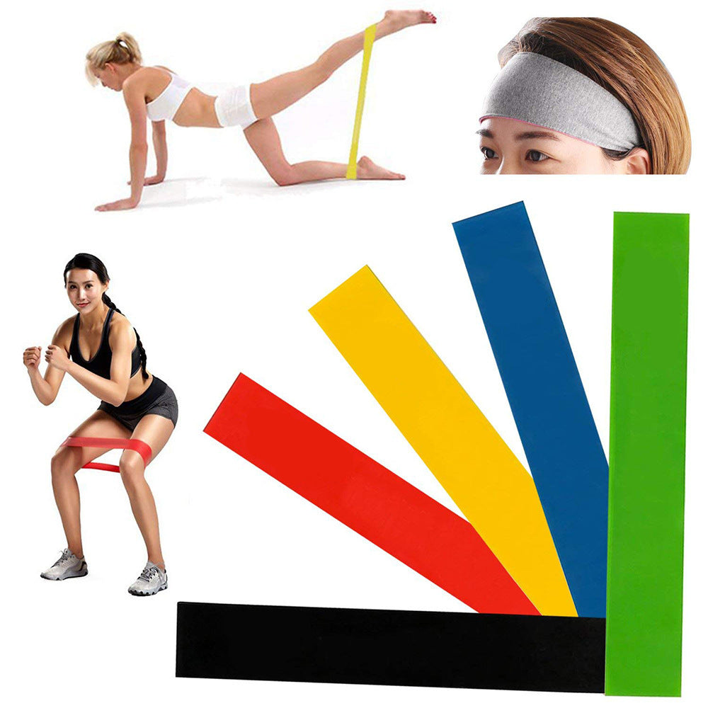 5 Level Resistance Elastic Rubber Bands Yoga Training