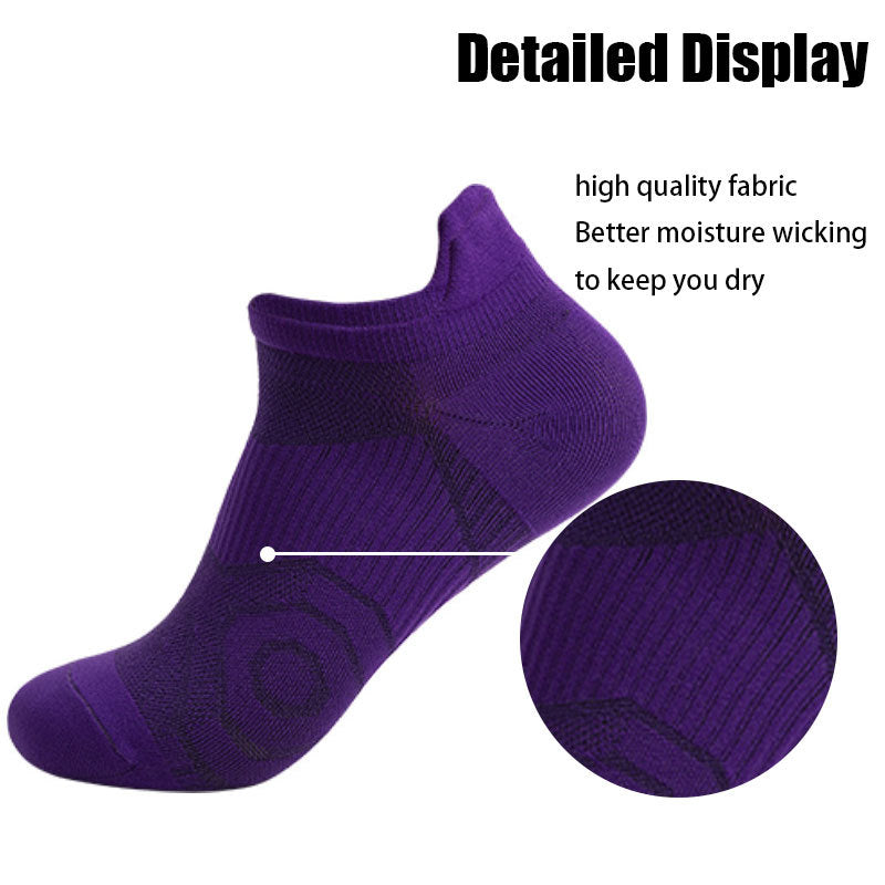 Woman's Athletic Compression Running Low Cut Cushioned Socks