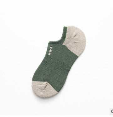 Men's Cotton Socks Low Cut Embroidered