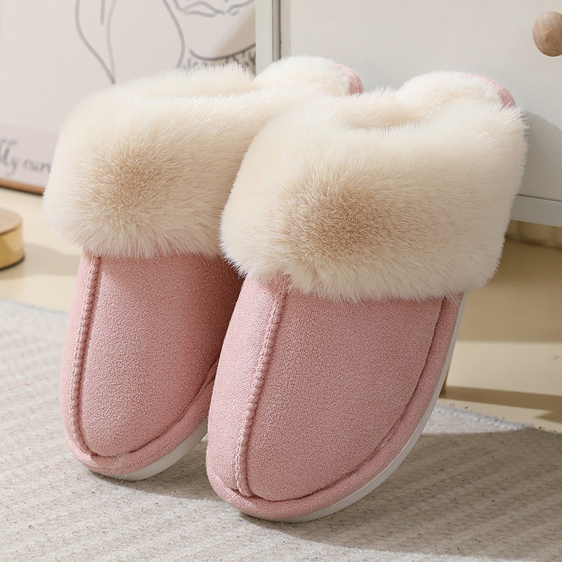 Women's Suede Winter Cotton Slippers