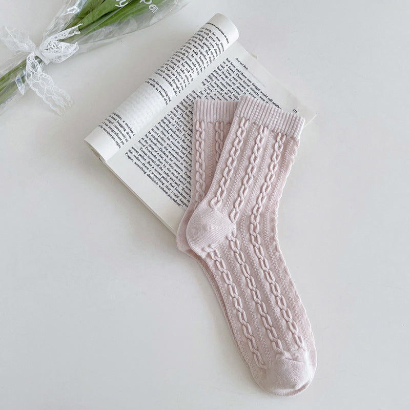 Women's Retro Twist Tube Socks