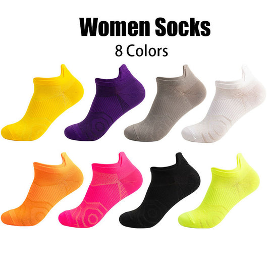 Woman's Athletic Compression Running Low Cut Cushioned Socks